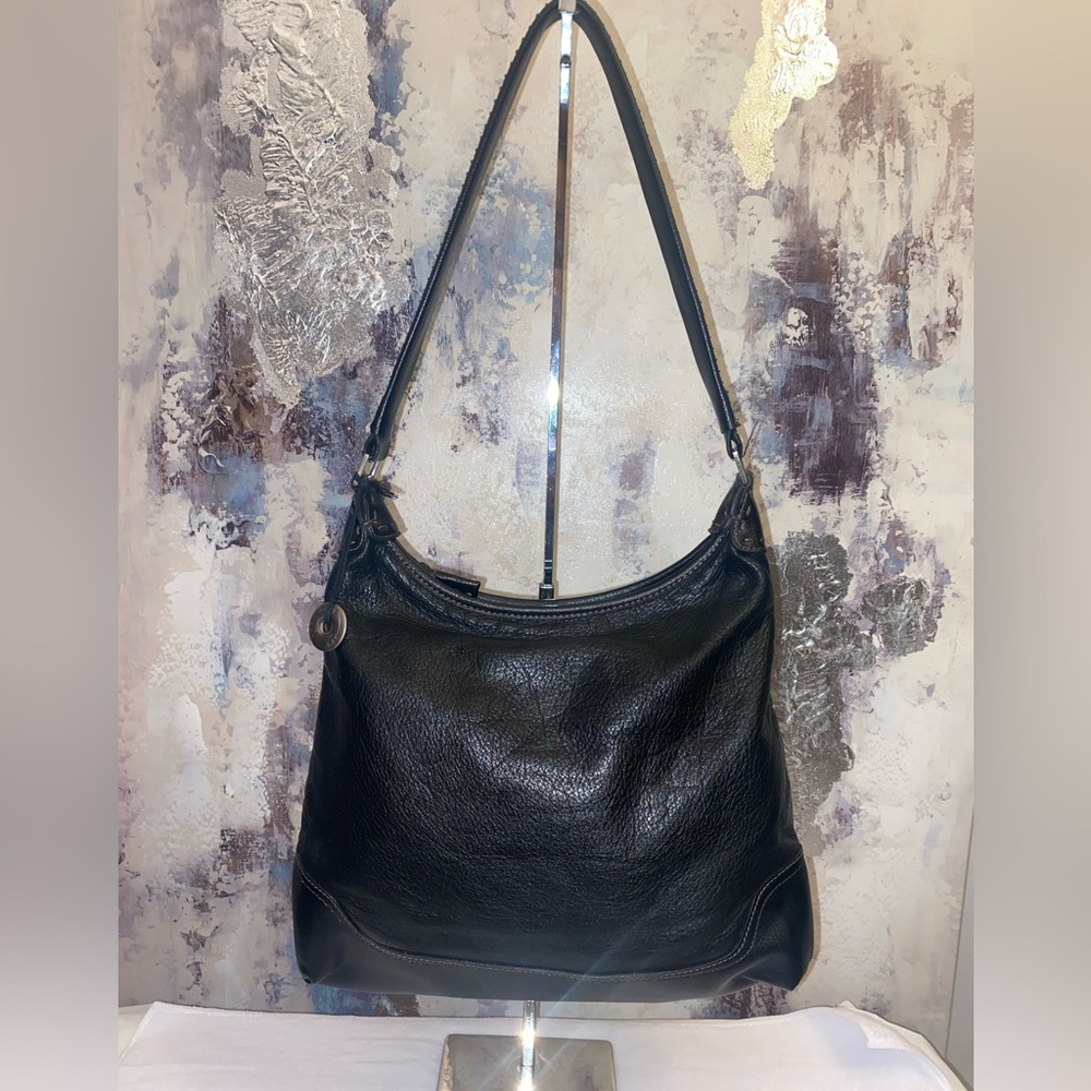 The SAK Black Leather Hobo Shoulder Bag